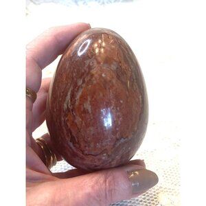 Polished Stone Egg  Red Jasper ? Paperweight Natural Decor